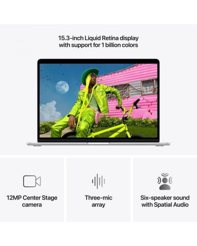 Лаптоп Apple - MacBook Air, 15.3'', M5, 24GB/1TB, Silver | Ozone.bg