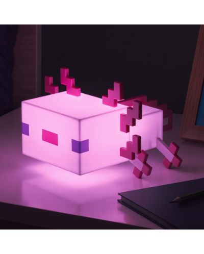 Лампа Paladone Games: Minecraft - Axolotl - 8