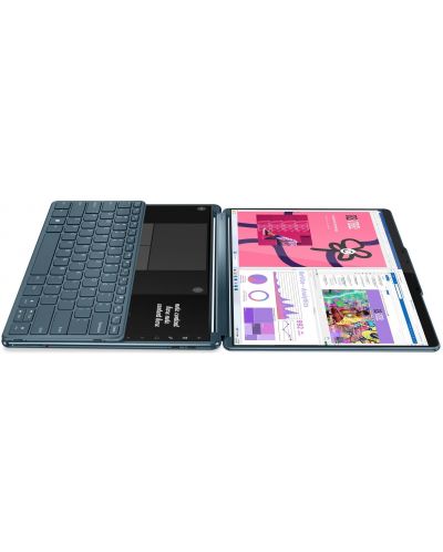 Лаптоп Lenovo - Yoga Book 9, 2x13.3'', 2.8К, Ultra 7, WIN, Touch, Tidal Teal - 5
