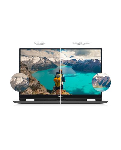 Лаптоп, Dell XPS 9365 Convertible, Intel Core i5-7Y54 (up to 3.20GHz, 4MB), 13.3'' QHD+ (3200x1800) InfinityEdge Touch, HD Cam, 8GB 1866MHz LPDDR3 - 2