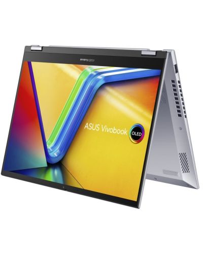 Лаптоп ASUS - Vivobook S Flip, 14'', 2.8K, i5, Touch, сребрист - 1