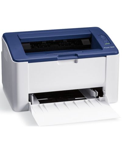 Принтер Xerox - Phaser 3020B, лазерен, бял/син - 4
