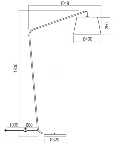 Лампион Smarter - Kermit 01-3078, IP20, E27, 1 x 42 W, черен мат - 2