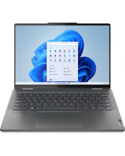 Лаптоп Lenovo - Yoga 7, 14'', WUXGA OLED, i5, 512GB, Storm Grey - 1