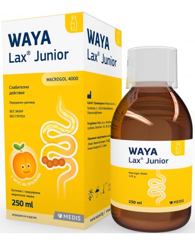 Waya Lax Junior, праскова, 250 ml - 1