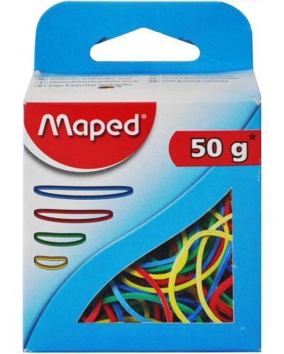 Ластици Maped - 50 g, каучукови, цветни - 1