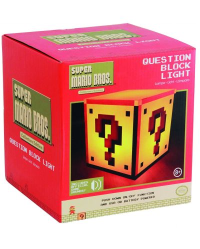 Лампа Paladone Games: Super Mario - Question Block - 4