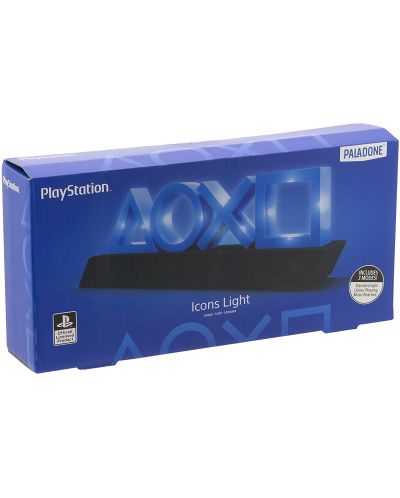 Лампа Paladone Games: PlayStation - PS5 Icons (Blue) - 6