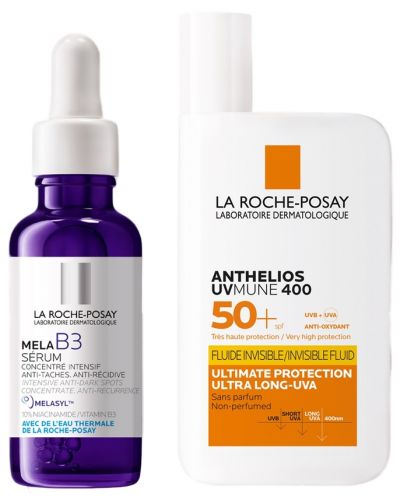 La Roche-Posay Mela B3 & Anthelios Комплект - Серум против тъмни петна и Флуид UVMune 400, 30 + 50 ml - 1
