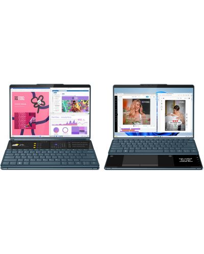 Лаптоп Lenovo - Yoga Book 9, 2x13.3'', 2.8К, Ultra 7, WIN, Touch, Tidal Teal - 3