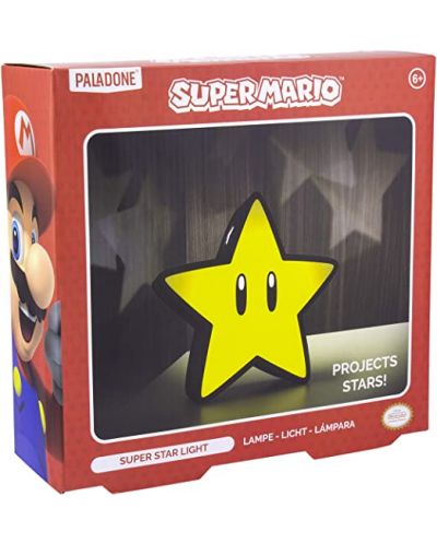 Лампа Paladone Games: Super Mario - Super Star (проектор) - 3