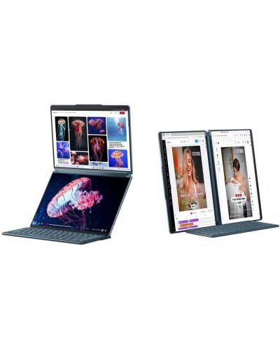 Лаптоп Lenovo - Yoga Book 9, 2x13.3'', 2.8К, Ultra 7, WIN, Touch, Tidal Teal - 6