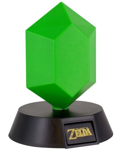 Лампа Paladone Games: The Legend of Zelda - Green Rupee,  10 cm - 1