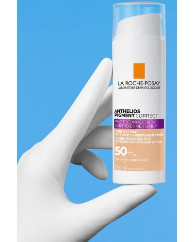 La Roche-Posay Anthelios Тониран слънцезащитен крем Pigment Correct, Medium, SPF50, 50 ml - 6