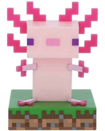 Лампа Paladone Games: Minecraft - Axolotl Icon - 1