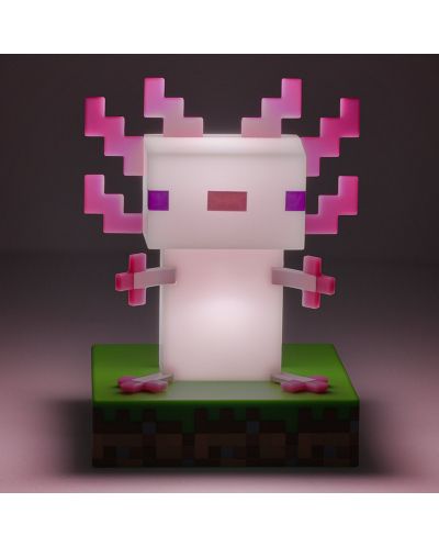 Лампа Paladone Games: Minecraft - Axolotl Icon - 3