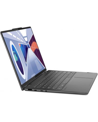 Лаптоп Lenovo - Yoga 7, 14'', WUXGA OLED, i5, 512GB, Storm Grey - 2