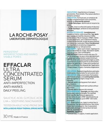 La Roche-Posay Effaclar Комплект - Измиващ гел и Ултраконцентриран серум, 400 + 30 ml - 6