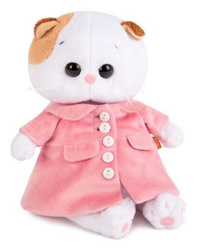 Плюшена играчка Budi Basa - Коте Ли-Ли, бебе, с розово палто, 20 cm - 1