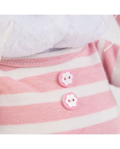Плюшена играчка Budi Basa - Коте Ли-Ли, бебе, с раирана пижама, 20 cm - 4