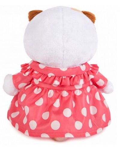 Плюшена играчка Budi Basa - Коте Ли-Ли, бебе, с рокля на точки, 20 cm - 3
