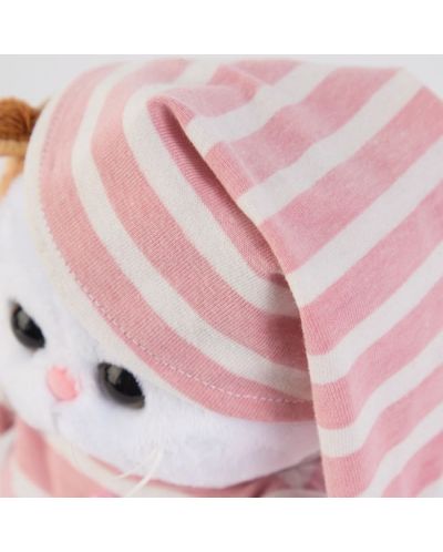 Плюшена играчка Budi Basa - Коте Ли-Ли, бебе, с раирана пижама, 20 cm - 3