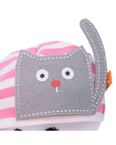 Плюшена играчка Budi Basa - Коте Ли-Ли бебе, с шапка с котенце, 20 cm - 5