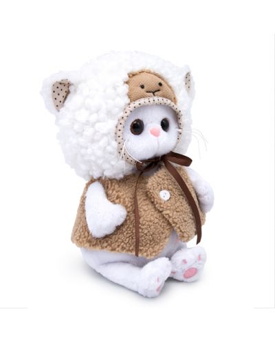 Плюшена играчка Budi Basa - Коте Ли-Ли, бебе с костюмче на агънце, 20 cm - 3