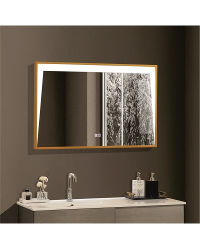 LED Огледало за стена Inter Ceramic - ICL 1820, 60 x 90 cm, златисто - 1