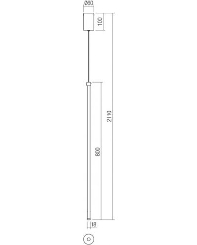 LED Пендел Smarter - Taboo 01-3119, IP20, 240V, 11W, черен мат - 2