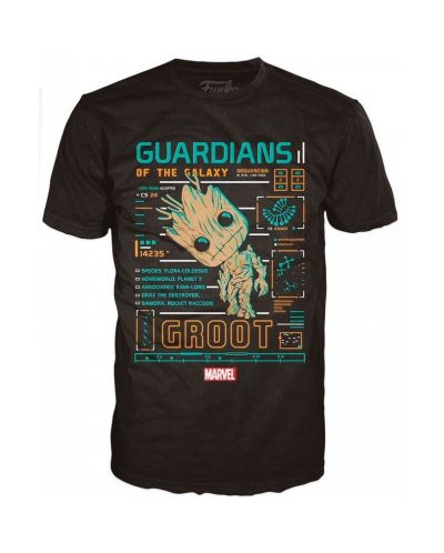 Тениска Pop! Marvel Gardians of the Galaxy - Groot, черна - 1