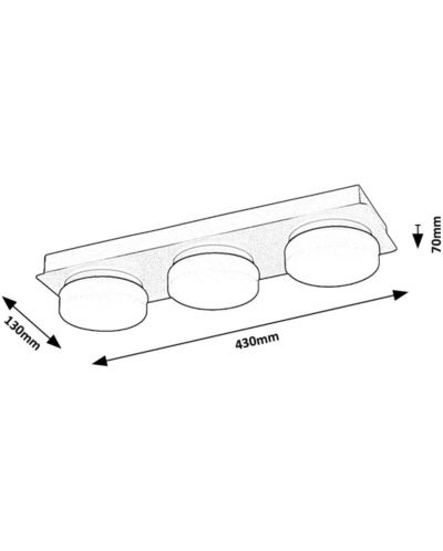 LED Плафон Rabalux - Attichus 75003, IP 44, 18 W, черен мат - 7