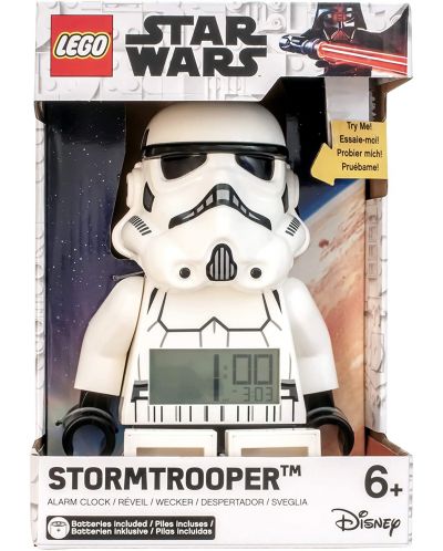 Настолен часовник Lego Wear - Star Wars,  Stormtrooper, с будилник - 6
