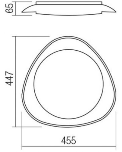 LED Плафон Smarter - Verena 05-922, IP20, 240V, 24W, черен мат - 2