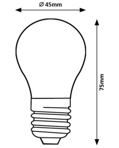 LED крушка Rabalux - E27, 6W, G45, 4000К, филамент - 3