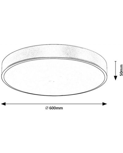 LED Плафон Rabalux - Tesia 71038, IP 20, 60 W, димируем, златно - 7