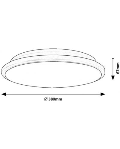 LED Плафон Rabalux - Engon 71128, IP 20, 24 W, 230 V, черен - 6