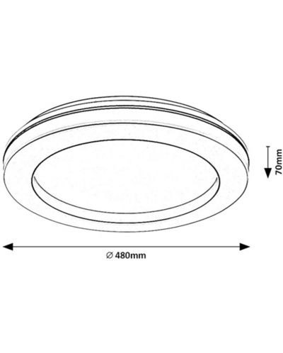 LED Плафон Rabalux - Cooperius 71003, IP 20, 47 W, бял - 8