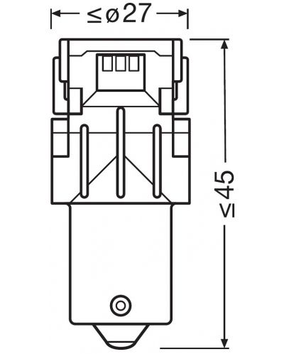 LED Автомобилни крушки Osram - LEDriving, SL, Amber, PY21W, 1.3W, 2 броя, жълти - 4