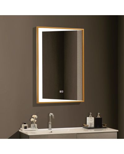 LED Огледало за стена Inter Ceramic - ICL 1819, 60 x 90 cm, златисто - 1