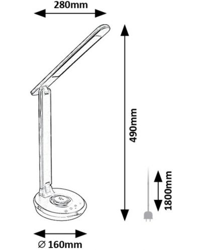 LED Настолна лампа Rabalux - Jacey 74226, IP20, 6W, 480-600lm, черна - 3