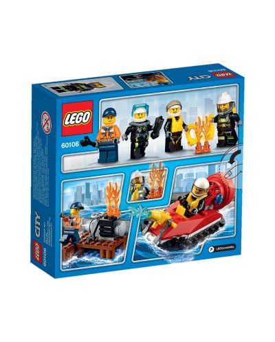 Конструктор Lego City - Начален комплект за пожарна станция (60106) - 6