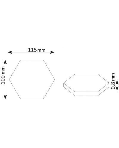 LED панел Omnia - Honeycomb, Touch, IP 20, 1 x 2 W, бял - 4