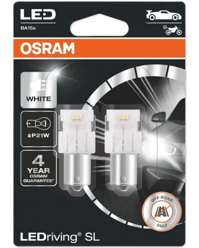 LED Автомобилни крушки Osram - LEDriving, SL, P21W, 1.4W, 2 броя, бели - 1