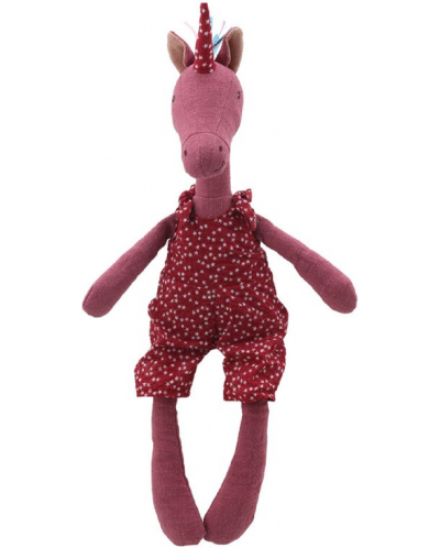 Ленена кукла The Puppet Company - Еднорог, розов, 48 cm