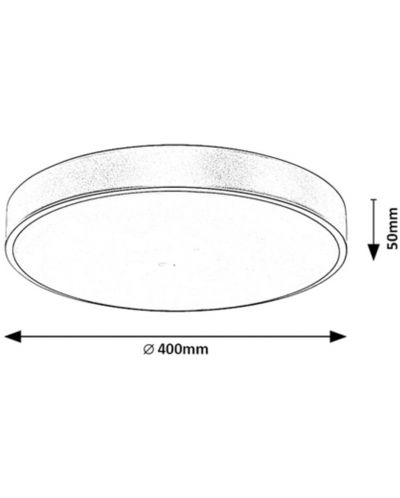 LED Плафон Rabalux - Tesia 71037, IP 20, 36 W, 230 V, златно - 4