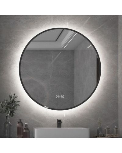 LED Огледало за стена Inter Ceramic - ICL 1840CB, Ø60, черно - 1