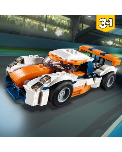 Конструктор LEGO Creator 3 в 1 - Състезателен автомобил, залез (31089) - 7