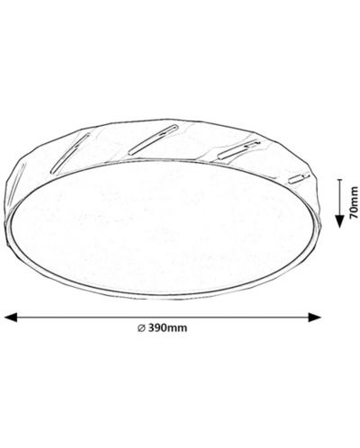 LED Плафон Rabalux - Nessira 71120, IP 20, 25 W, 230 V, черен мат - 5