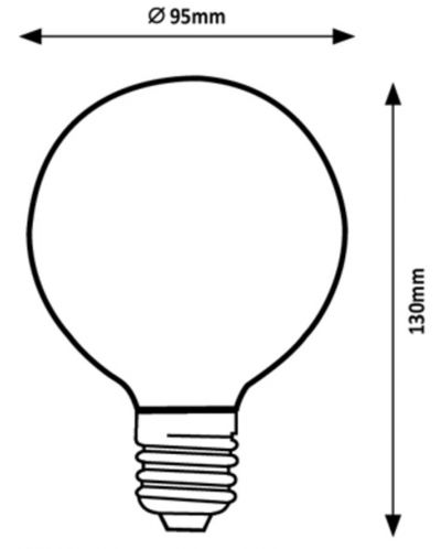 LED крушка Rabalux - E27, 4W, G95, 2700К, филамент - 10